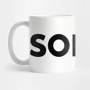 Sober with Minimal Heart Mug